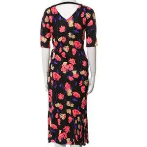 Prada | Dresses | Prada Womens Floral Midi Length Wrap Dress Size 4 In Black | Poshmark Prada | Dresses | Prada Womens Floral Midi Length Wrap Dress Size 4 In Black | Poshmark